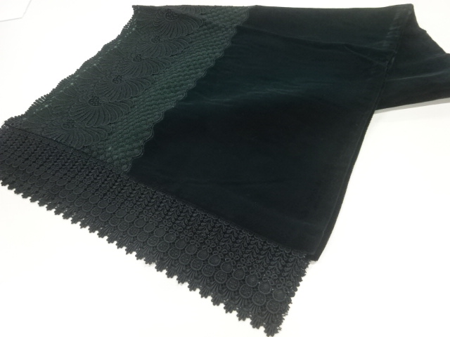 ビロードレース花模様ショール